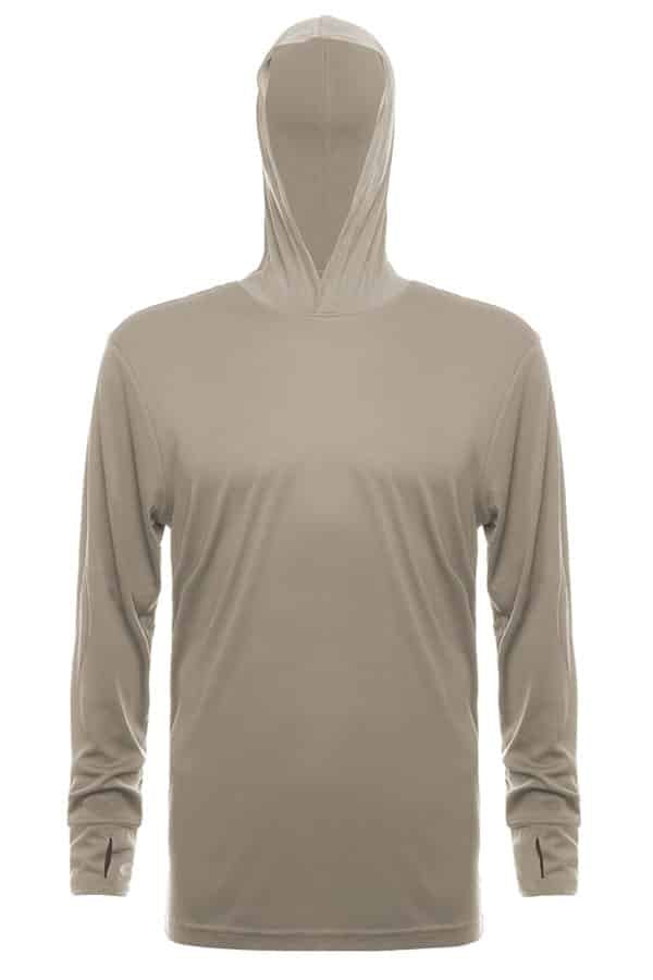 SpectraUSA - UPF 50 Performance Hoody - Front, no model - Warm grey