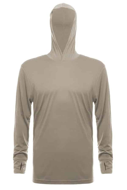 SpectraUSA - UPF 50 Performance Hoody - Front, no model - Warm grey