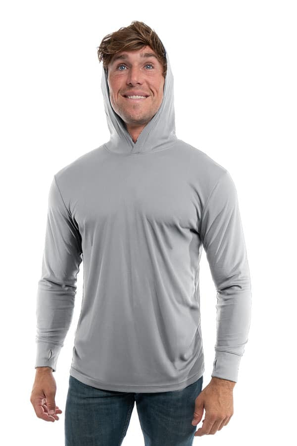 SpectraUSA - UPF 50 Performance Hoody - Front, hoodie up - Metal