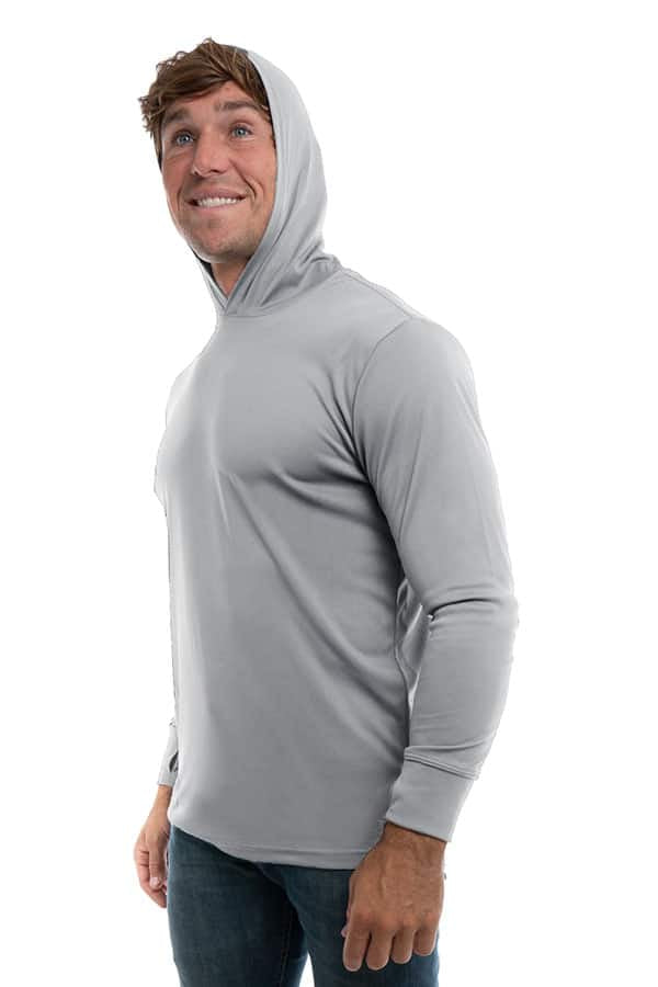 SpectraUSA - UPF 50 Performance Hoody - Front left, hoodie up - Metal