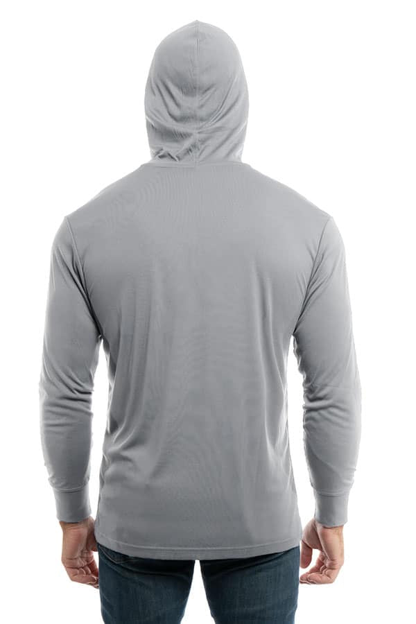 SpectraUSA - UPF 50 Performance Hoody - Back, hoodie up - Sage