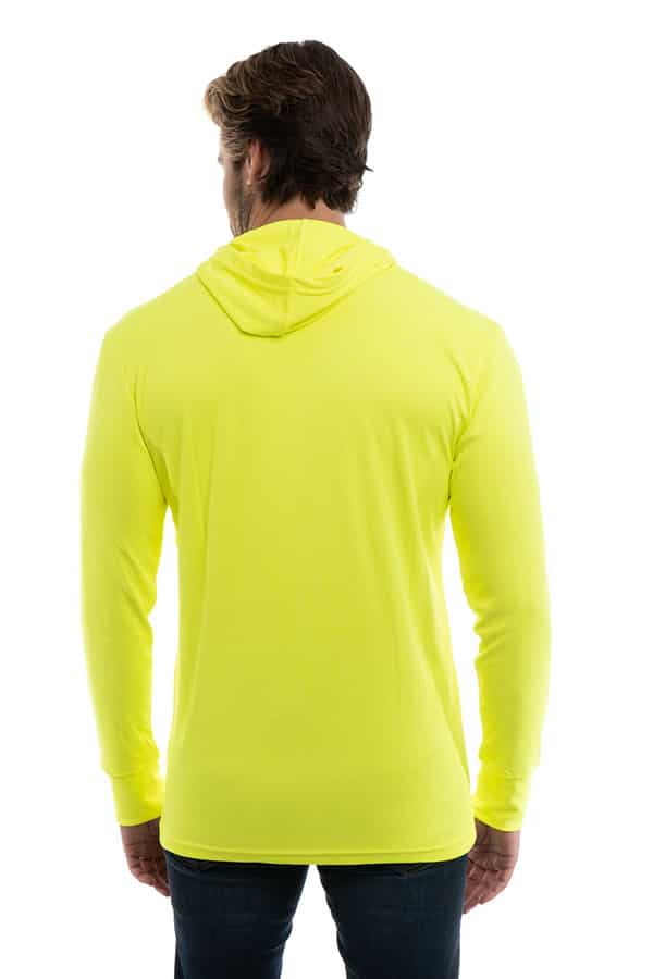 SpectraUSA - UPF 50 Performance Hoody - Back - Safety yellow