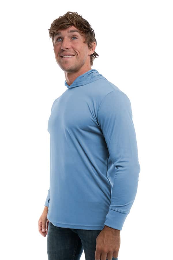 SpectraUSA - UPF 50 Performance Hoody - Front left - Light blue