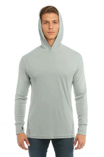 SpectraUSA - UPF 50 Performance Hoody - Front, hoodie up - Sage