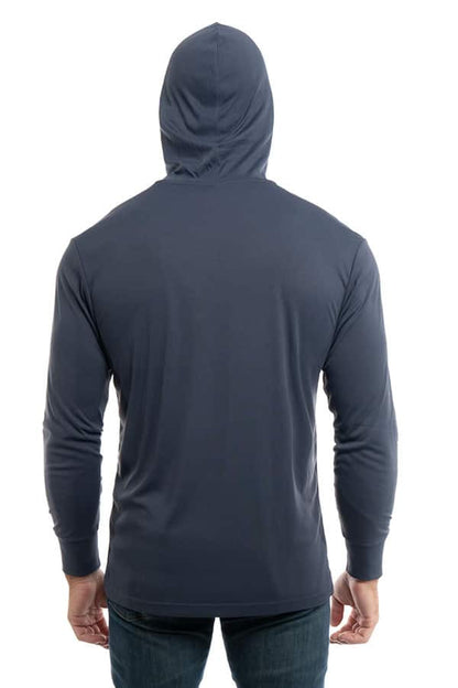 SpectraUSA - UPF 50 Performance Hoody - Back, hoodie up - Steel grey