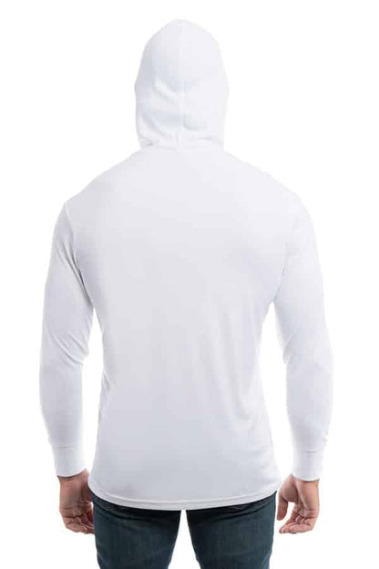 SpectraUSA - UPF 50 Performance Hoody - Back, hoodie up - White