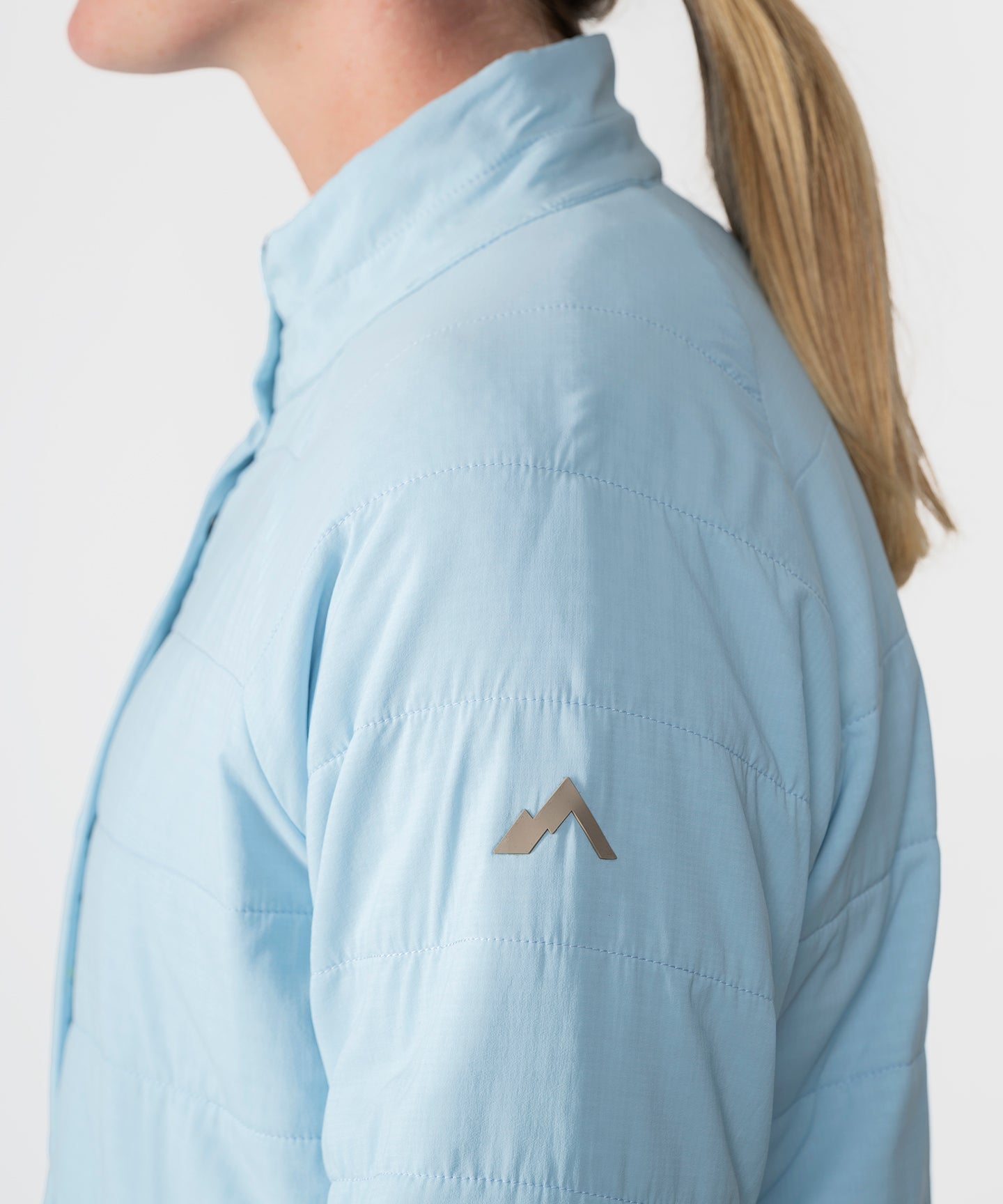 Strafe Outerwear - Highlands Shirt Jacket - Women's - left shoulder - Power blue