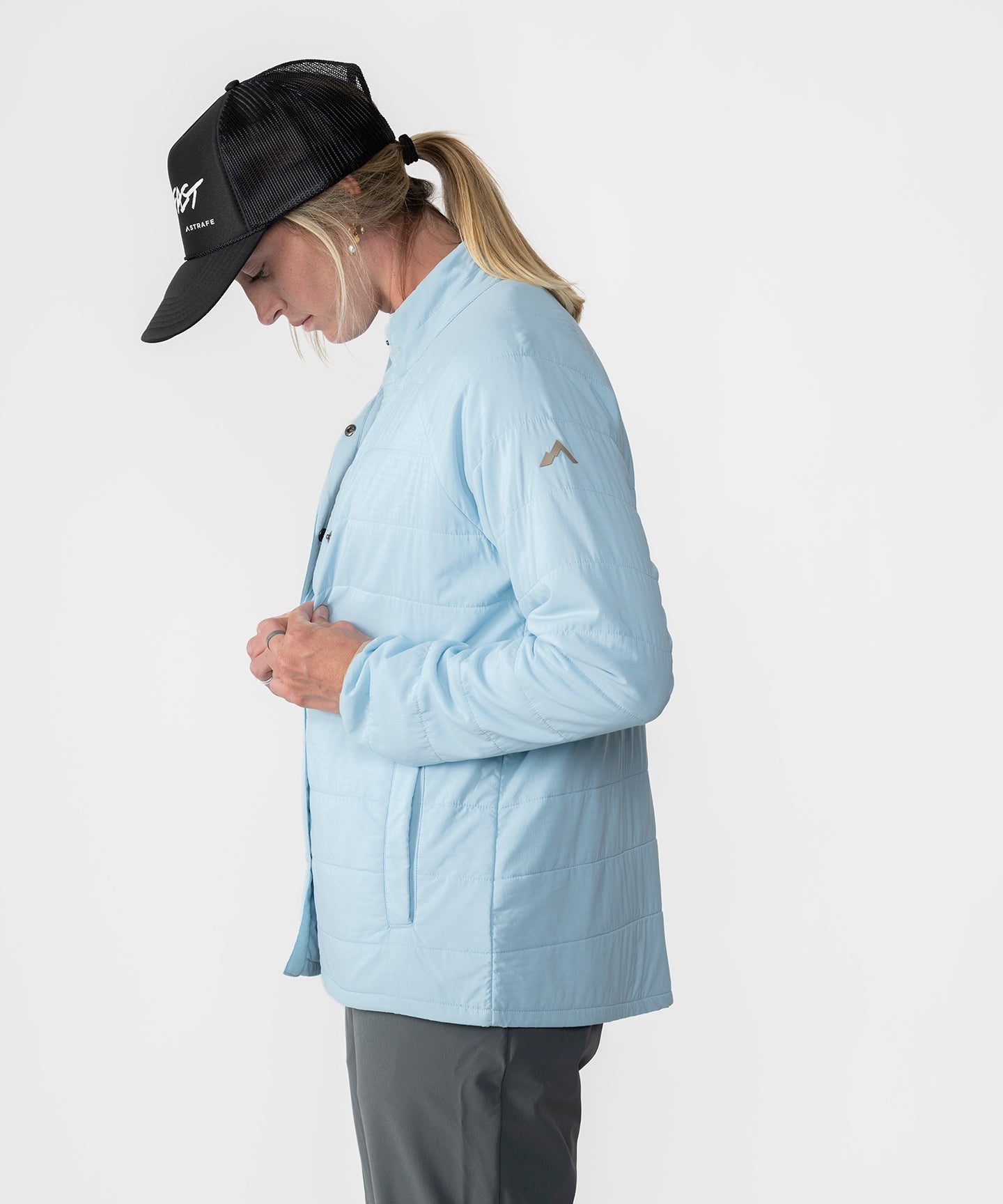 Strafe Outerwear - Highlands Shirt Jacket - Women's - Left side - Power blue