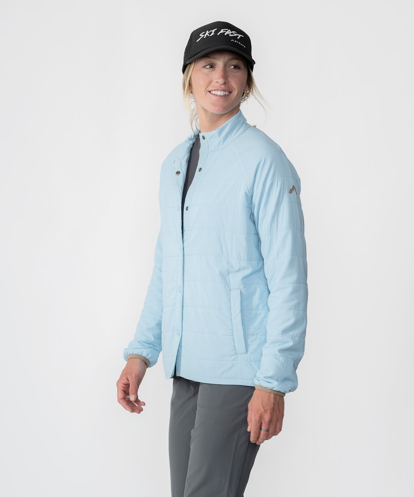 Strafe Outerwear - Highlands Shirt Jacket - Women's - Front left - Power blue