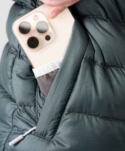 Strafe Outerwear - Palisade Down Insulator Jacket - Pocket detail - Deep Forest