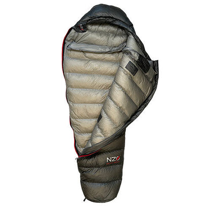 Near Zero Outdoor Gear - ZERO Mummy Sleeping Bag - Unrolled and opened up