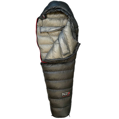 Near Zero Outdoor Gear - ZERO Mummy Sleeping Bag - Unrolled, partially open