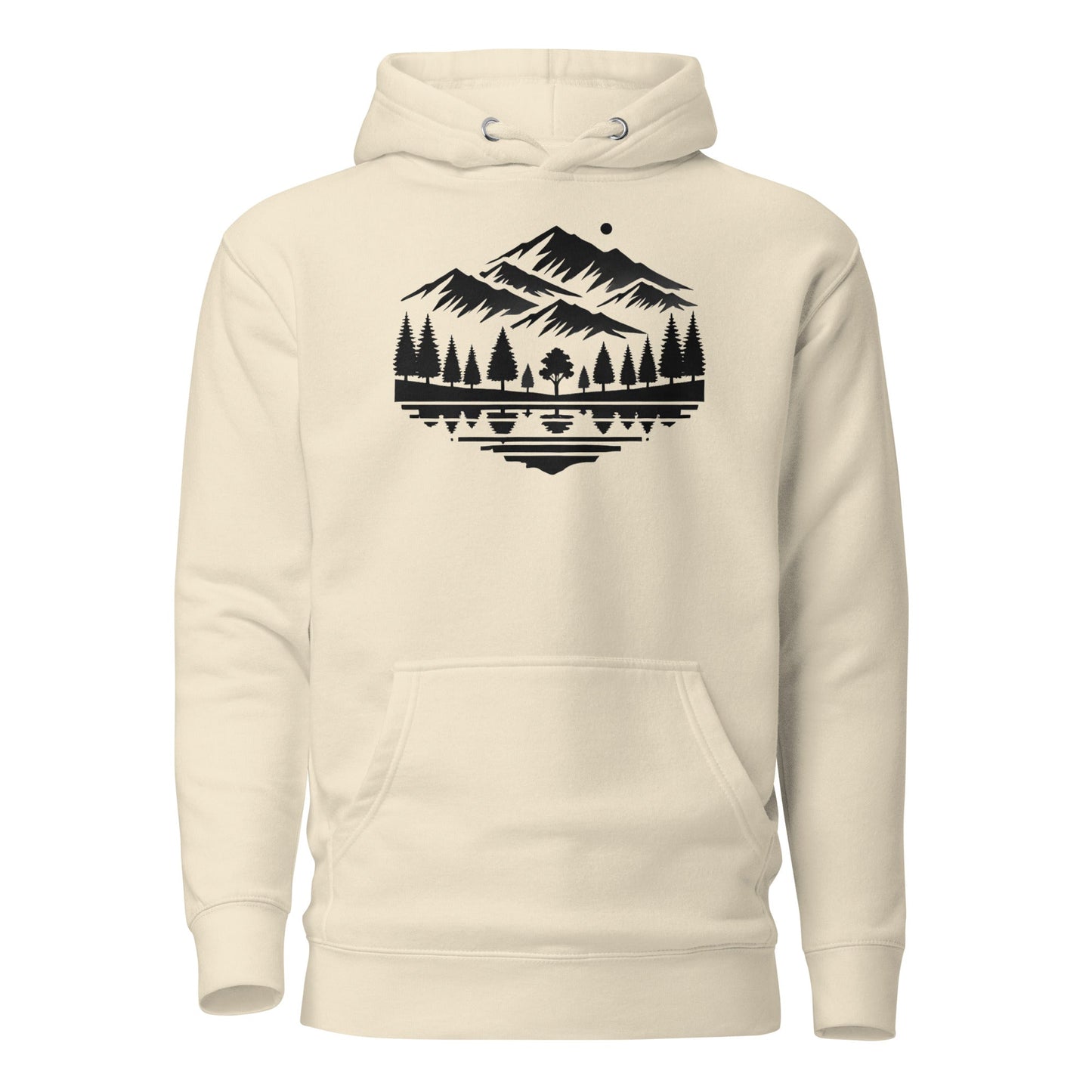 Trail Tide Co - Alpine Reflection Hoodie - Front - Bone