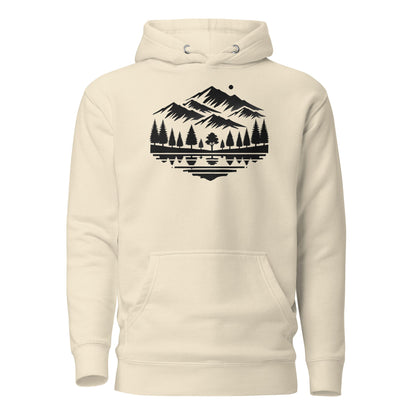 Trail Tide Co - Alpine Reflection Hoodie - Front - Bone