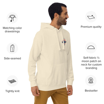 Trail Tide Co - Highwater Horizon Hoodie - Features - Male model - Bone