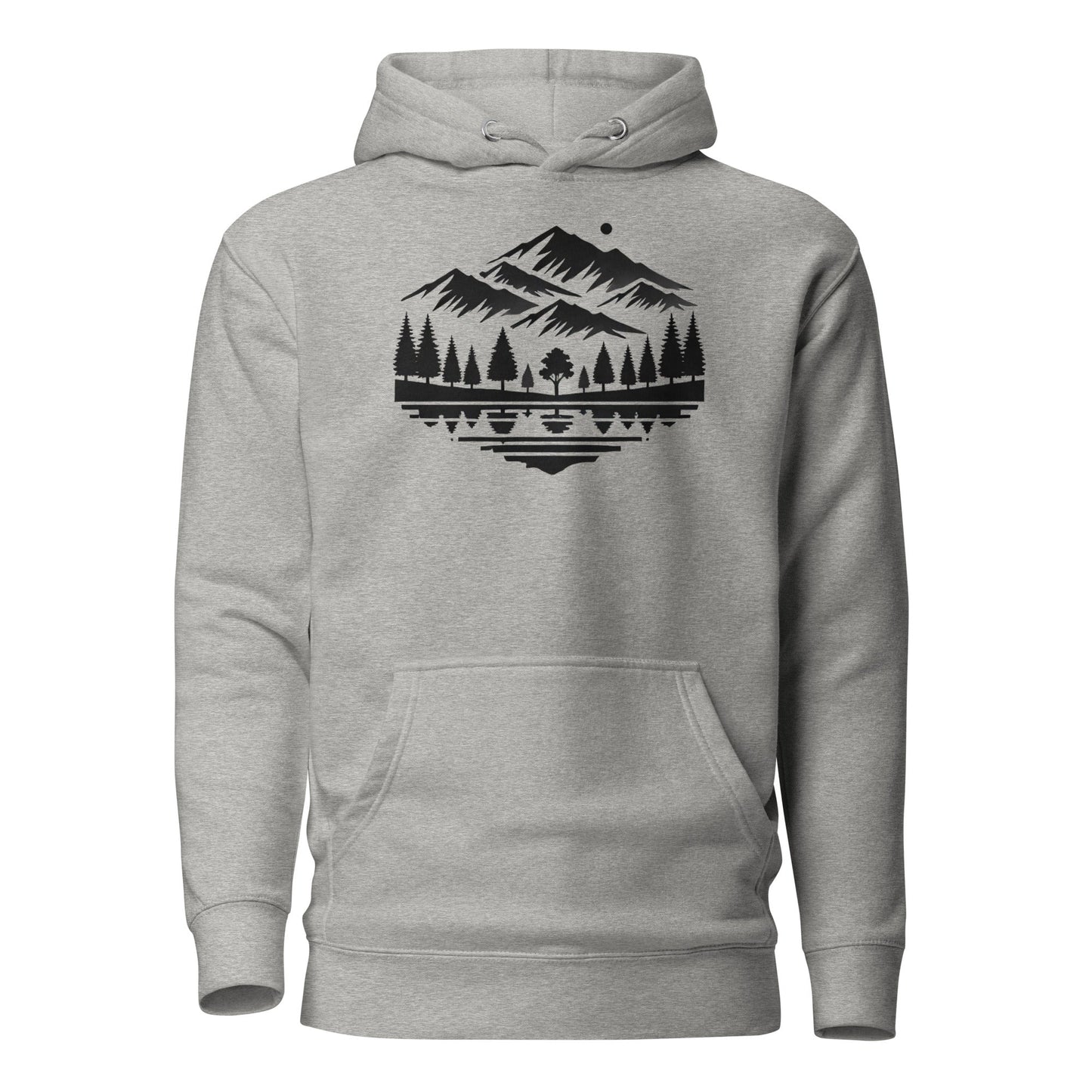 Trail Tide Co - Alpine Reflection Hoodie - Front - Carbon Grey