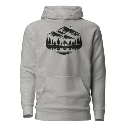 Trail Tide Co - Alpine Reflection Hoodie - Front - Carbon Grey