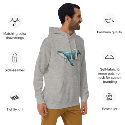 Trail Tide Co - Reef Rider Hoodie - Features - Male model - Carbon Grey