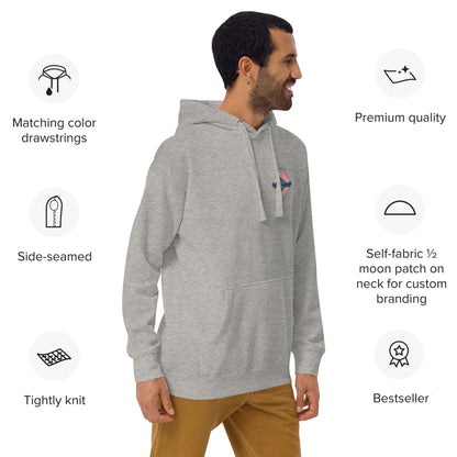 Trail Tide Co - Highwater Horizon Hoodie - Features - Male model - Carbon Grey