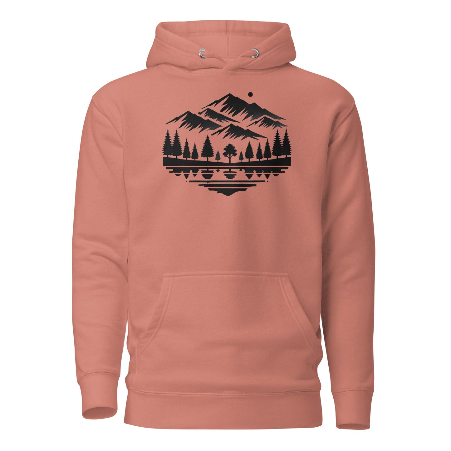 Trail Tide Co - Alpine Reflection Hoodie - Front - Dusty Rose