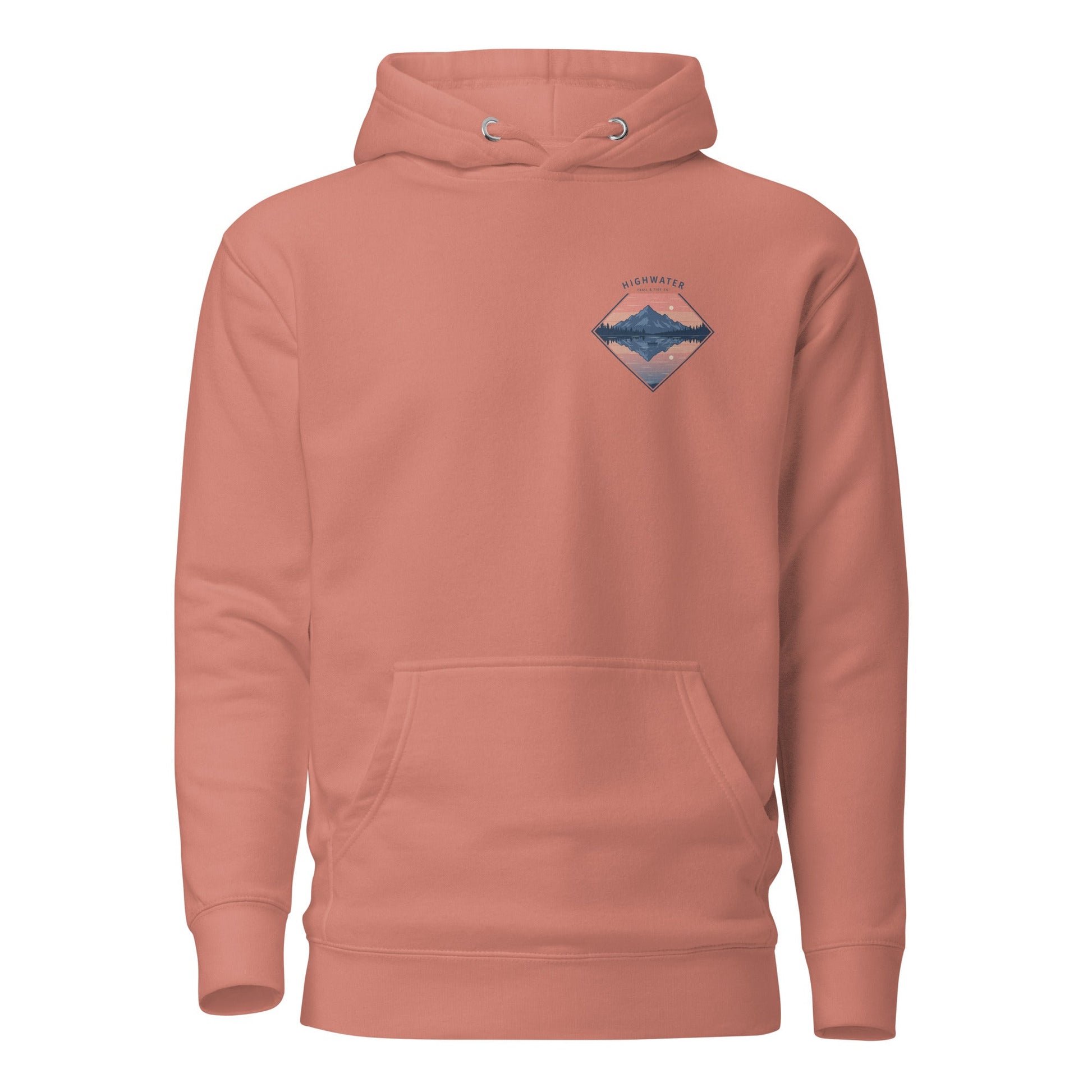 Trail Tide Co - Highwater Horizon Hoodie - Front - Dusty Rose