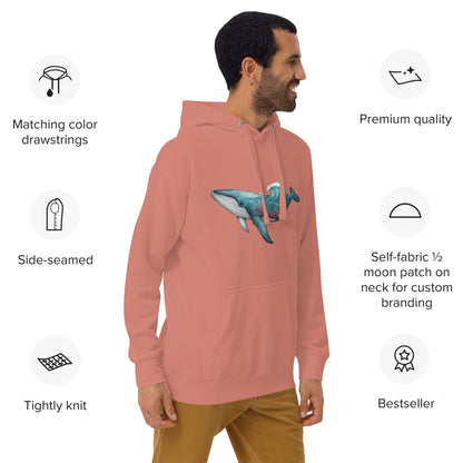 Trail Tide Co - Reef Rider Hoodie - Features - Male model - Dusty Rose