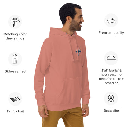 Trail Tide Co - Highwater Horizon Hoodie - Features - Male model - Dusty Rose