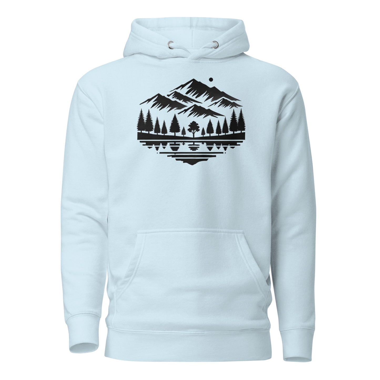 Trail Tide Co - Alpine Reflection Hoodie - Front - Sky Blue