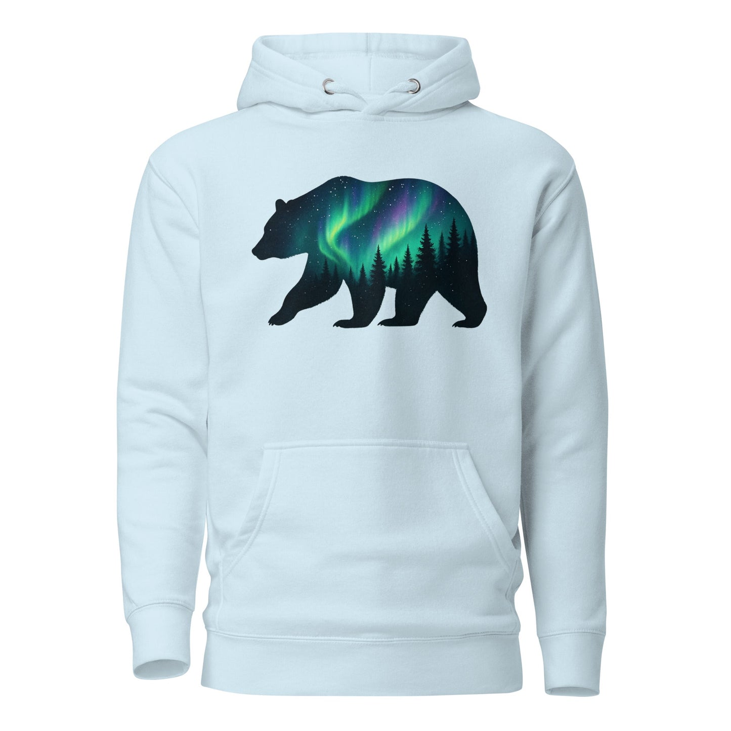 Trail Tide Co - Aurora Bear Hoodie - Front - Sky Blue