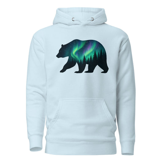 Trail Tide Co - Aurora Bear Hoodie - Front - Sky Blue