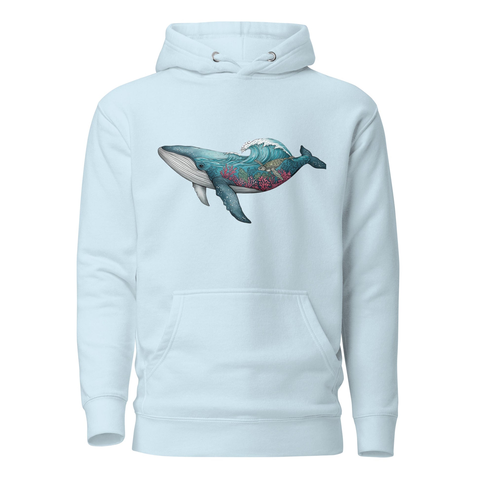 Trail Tide Co - Reef Rider Hoodie - Front - Sky Blue