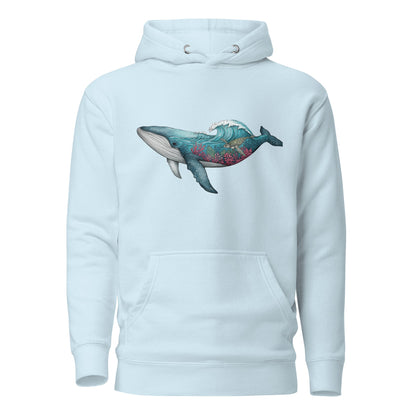 Trail Tide Co - Reef Rider Hoodie - Front - Sky Blue