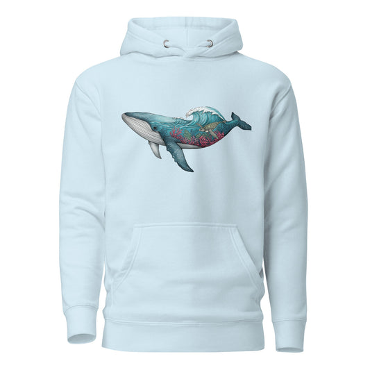 Trail Tide Co - Reef Rider Hoodie - Front - Sky Blue