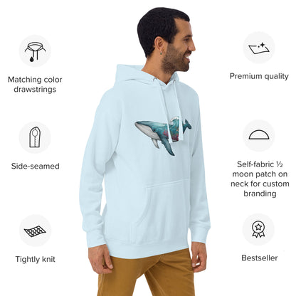 Trail Tide Co - Reef Rider Hoodie - Features - Male model - Sky Blue