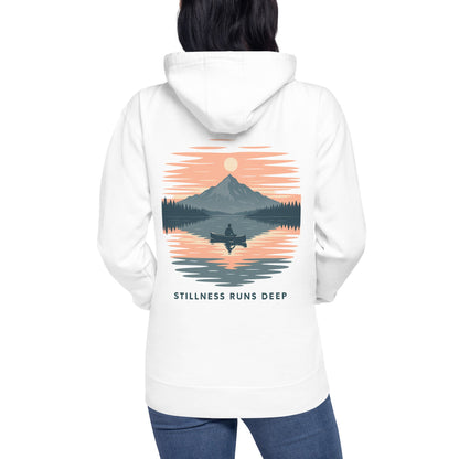 Trail Tide Co - Highwater Horizon Hoodie - Back - Female model - White