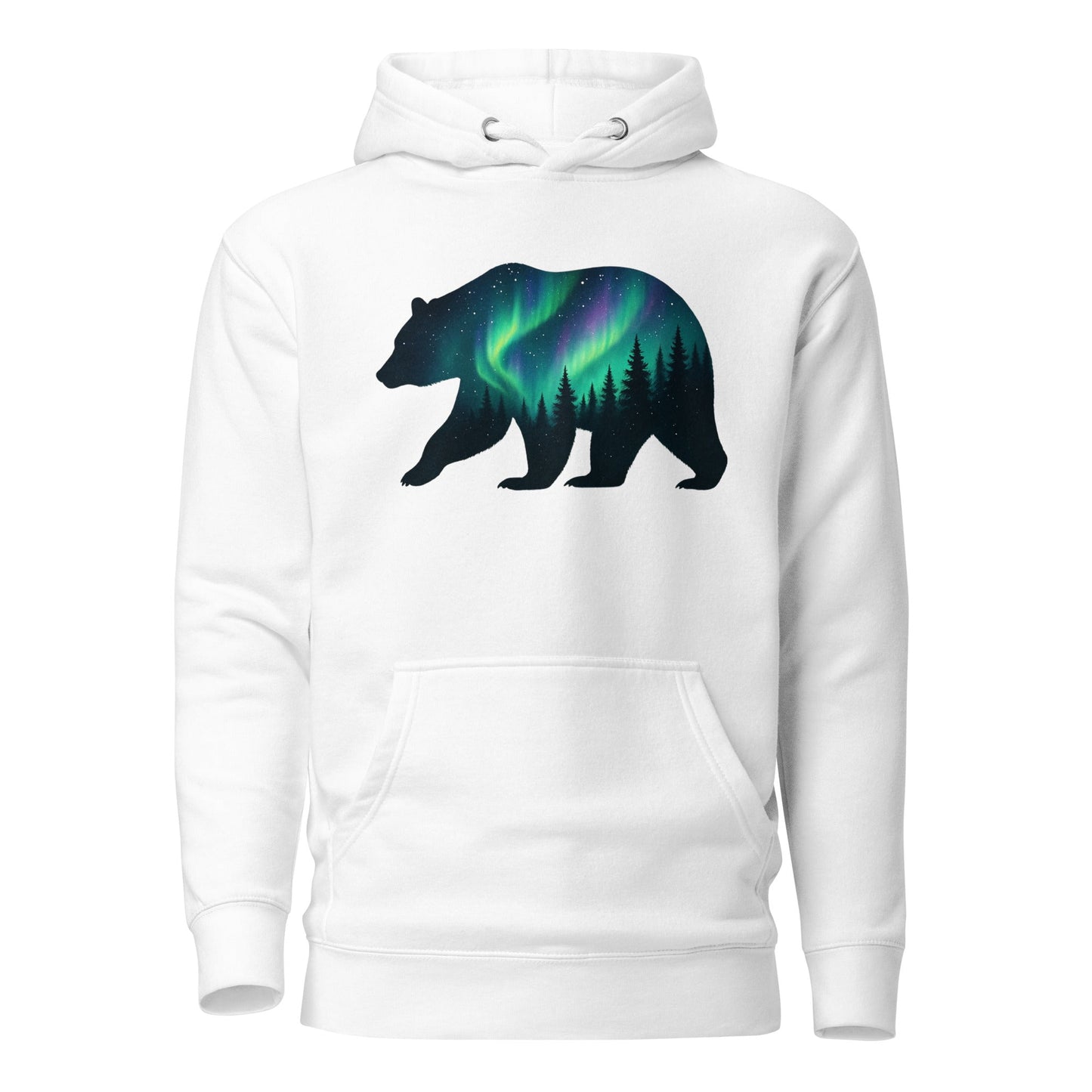 Trail Tide Co - Aurora Bear Hoodie - Front - White