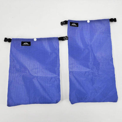 Hilltop Packs LLC - Ultralight Ditty Dry Bags - Challenge D50T fabric - Blue, small & medium long