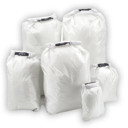 Hilltop Packs LLC - Ultralight Roll Top Dry Bags - Challenge D50T fabric - Various sizes, shown full