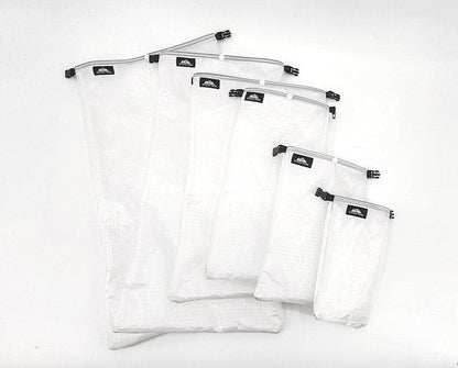 Hilltop Packs LLC - Ultralight Roll Top Dry Bags - Challenge D50T fabric - Various sizes, shown flat