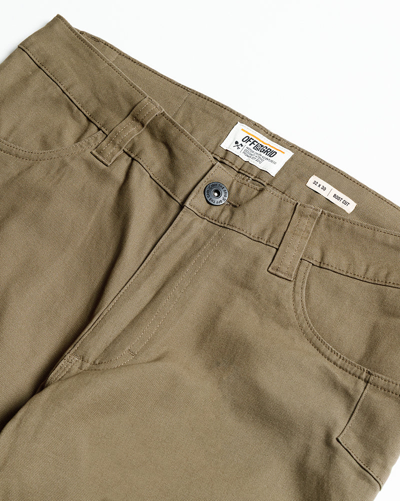 Off The Grid Surplus - Trailblazer Boot Cut Pants - Coyote - Waistband detail