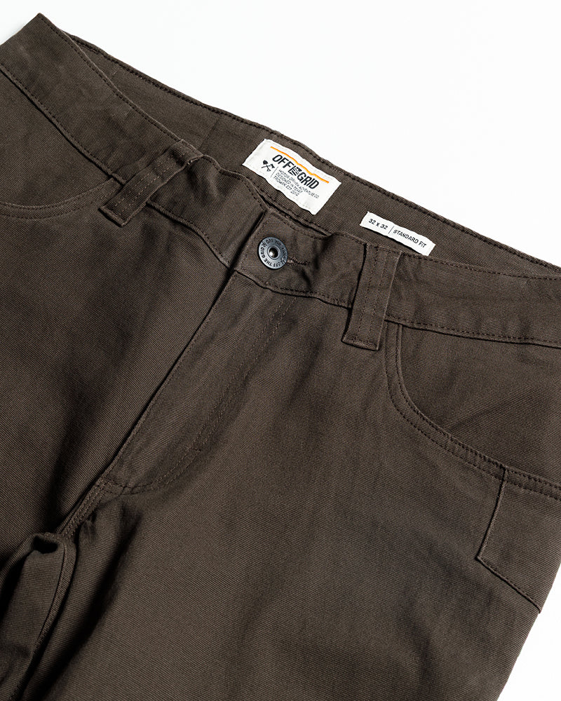Off The Grid Surplus - Trailblazer Standard Fit Pants - DK BRN - Waistband detail