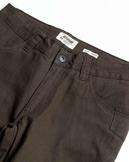 Off The Grid Surplus - Trailblazer Taper Fit Pants - DK BRN - Waistband detail