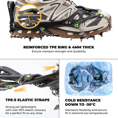 Anti Slip Stainless Steel Traction Devices for Shoes and Boots