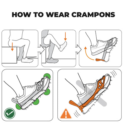 Anti Slip Stainless Steel Traction Devices for Shoes and Boots