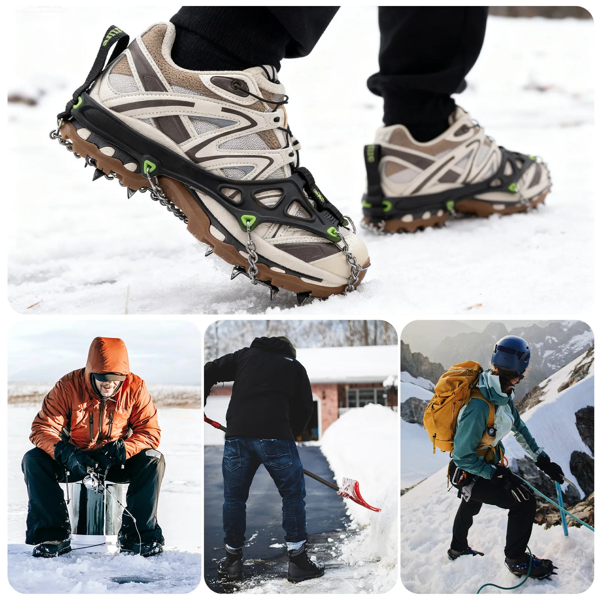 Anti Slip Stainless Steel Traction Devices for Shoes and Boots