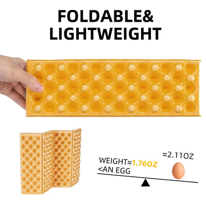 Qunature Global - Folding Seat Pad Mat with Foam for Hiking & Camping,  Lightweight & Portable - Foldable & Lightweight - Yellow-Green