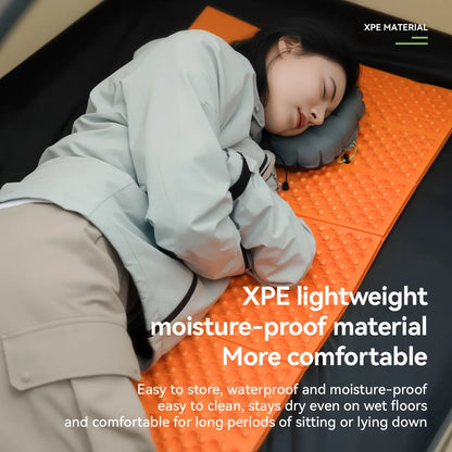 Qunature Global - Ultralight Folding Sleeping Pad Waterproof R-Value 1.8 for Camping & Hiking - Comfortable, lightweight material