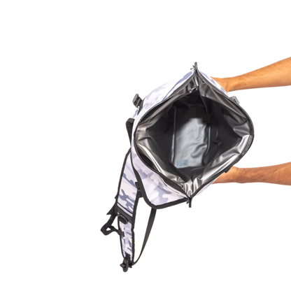 Dry Pocket - Waterproof Floating Cooler Backpack Dry Bag - Snow Camo - Inside storage
