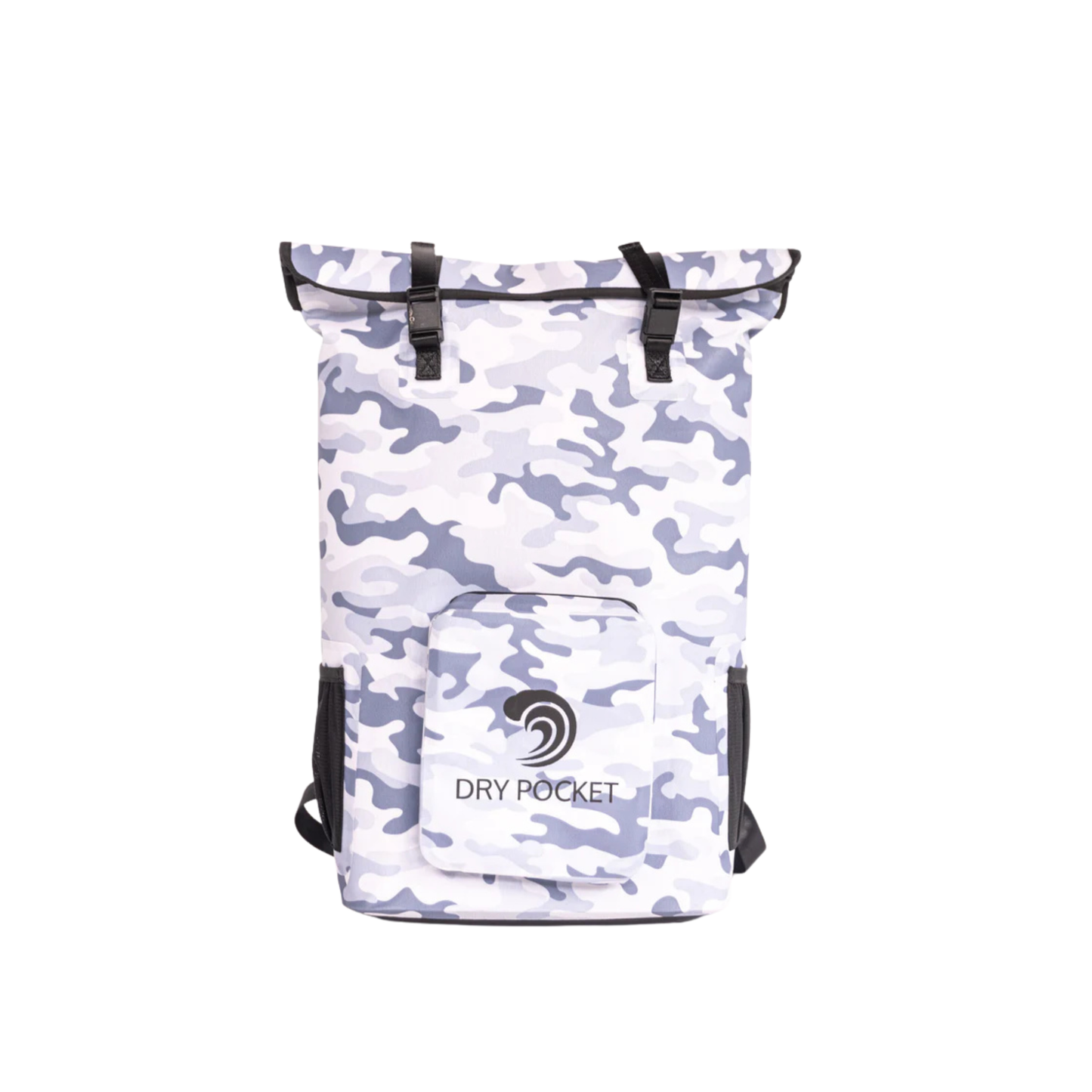 Dry Pocket - Waterproof Floating Cooler Backpack Dry Bag - Snow Camo - Front
