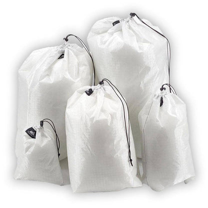Hilltop Packs LLC - Ultralight Drawstring Stuff Sacks - Challenge D50T fabric - Various sizes, shown full